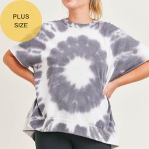 Plus Size Tie-Dye Oversized Tee -ONE SIZE